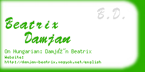 beatrix damjan business card